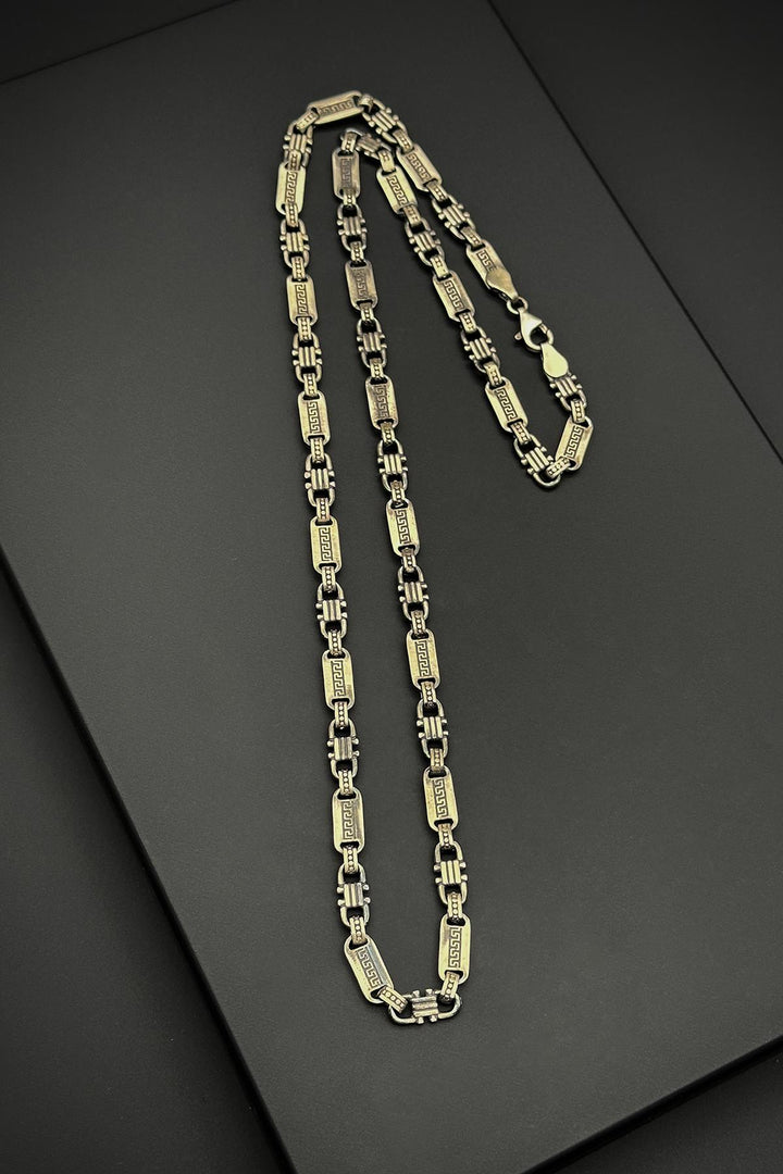 NVM FRNCH 925 Sterling Silver Italian Style Silver Color Men's Necklace FRJ30675-775-A - Montijo