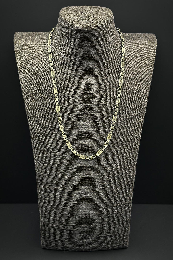 NVM FRNCH 925 Sterling Silver Italian Style Silver Color Men's Necklace FRJ30675-775-A - Montijo