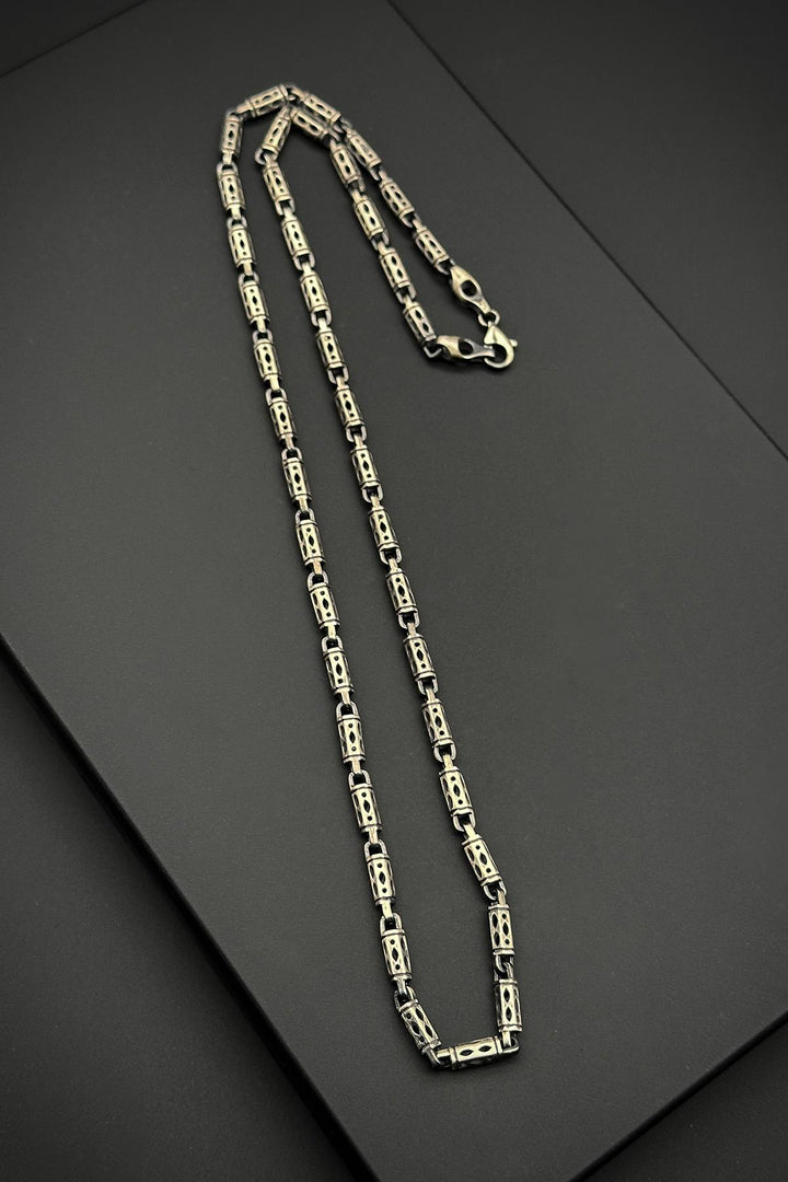 NVM FRNCH 925 Sterling Silver Italian Style Silver Color Men's Necklace FRJ30681-781-A - Middelburg