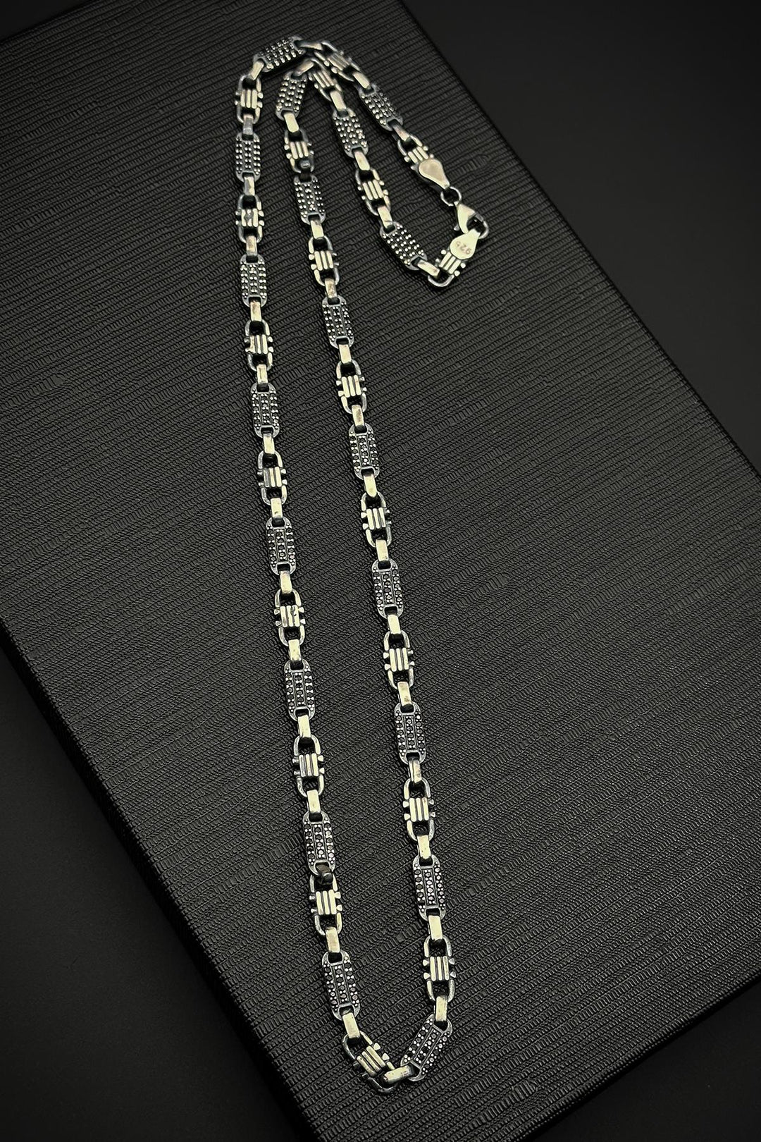 NVM FRNCH 925 Sterling Silver Italian Style Silver Color Men's Necklace FRJ30719-819-A - Sunrise