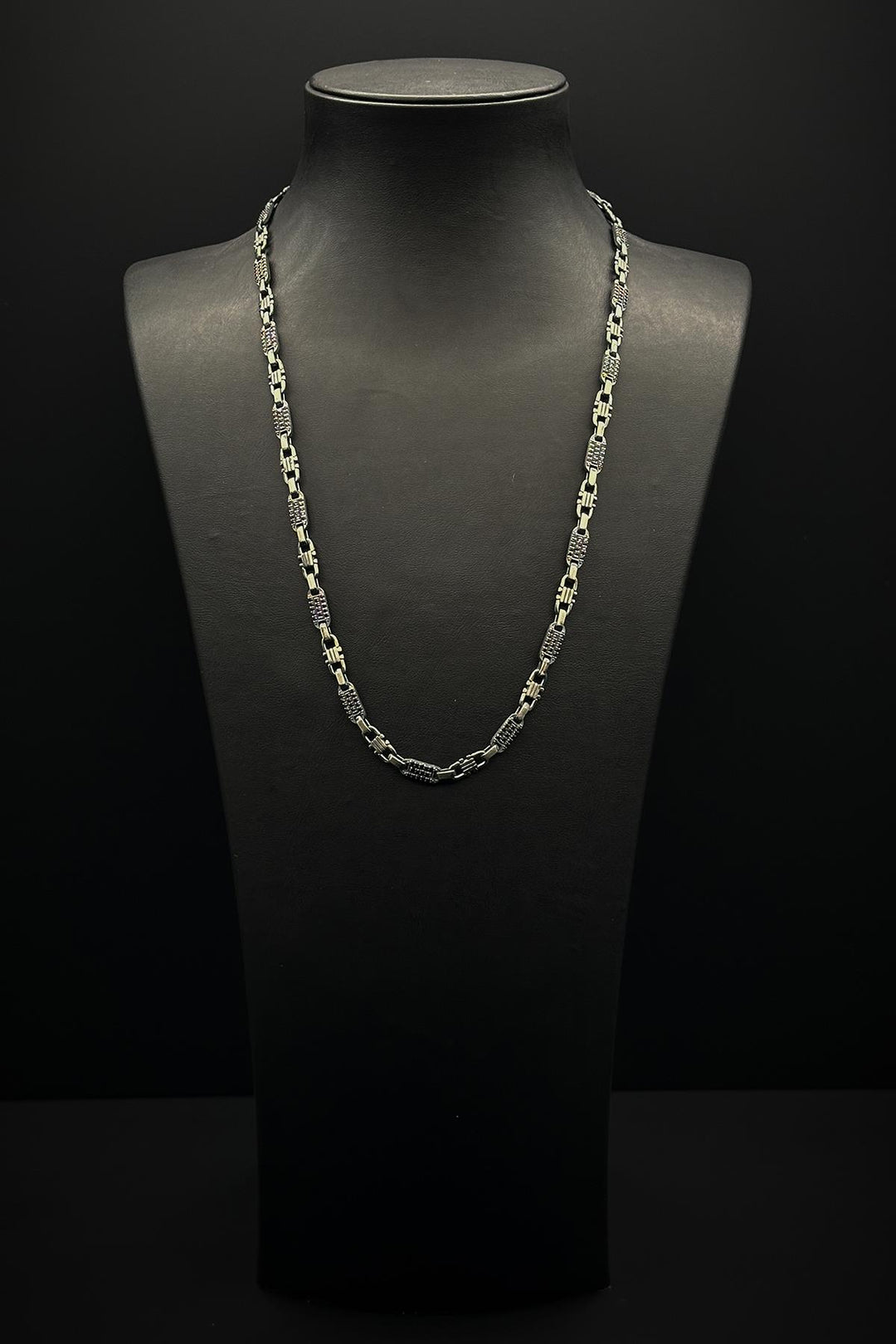 NVM FRNCH 925 Sterling Silver Italian Style Silver Color Men's Necklace FRJ30719-819-A - Sunrise