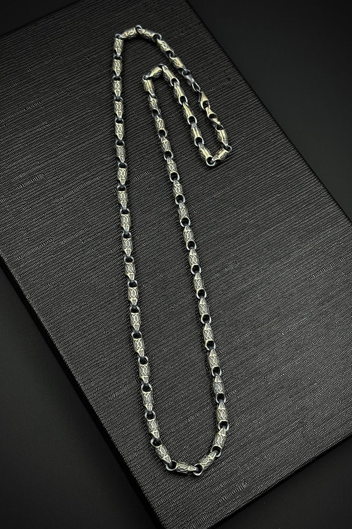 NVM FRNCH 925 Sterling Silver Italian Style Silver Color Men's Necklace FRJ30722-822-A - Tiraspol