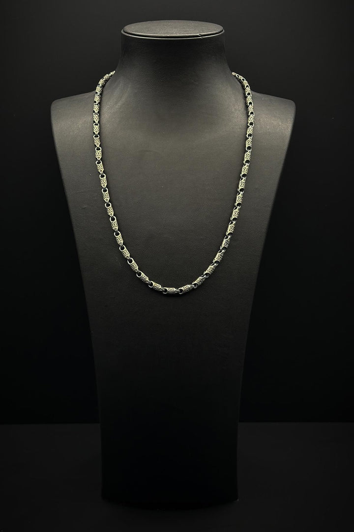 NVM FRNCH 925 Sterling Silver Italian Style Silver Color Men's Necklace FRJ30722-822-A - Tiraspol