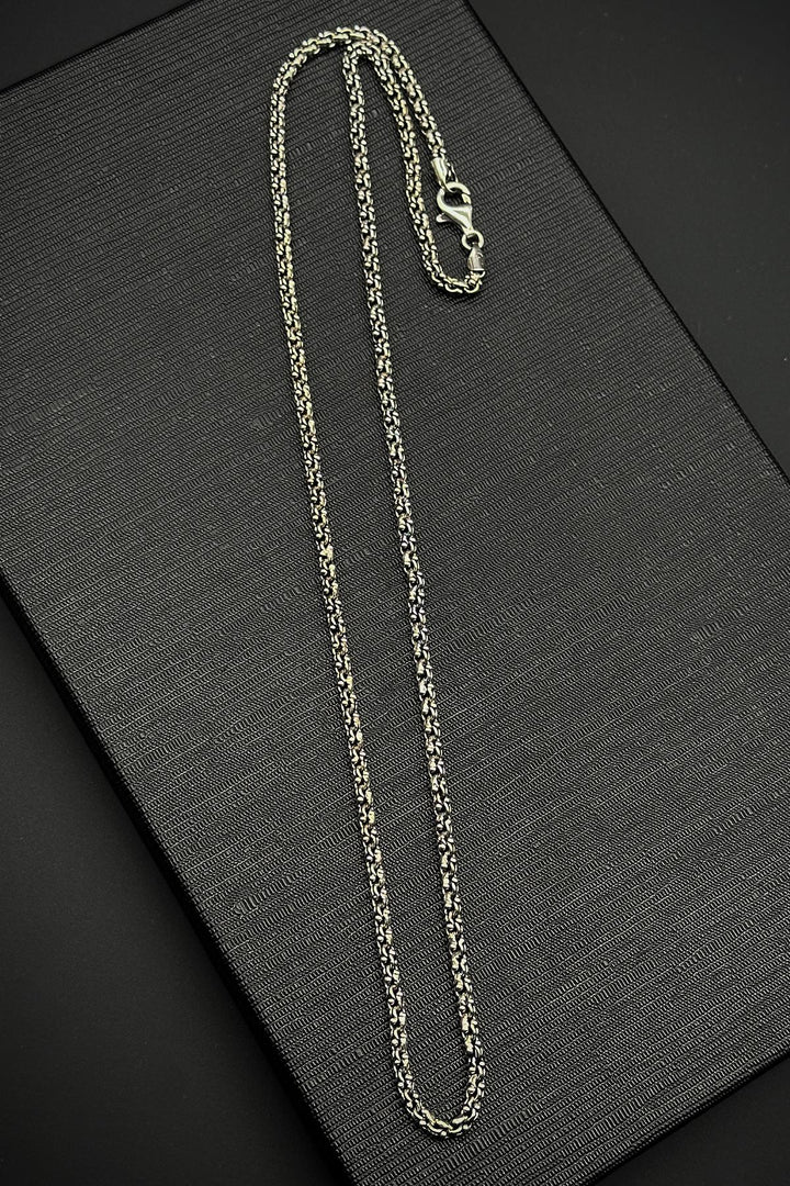 NVM FRNCH 925 Sterling Silver Italian Style Silver Color Men's Necklace FRJ30736-836-A - Santa Catarina Otzolotepec