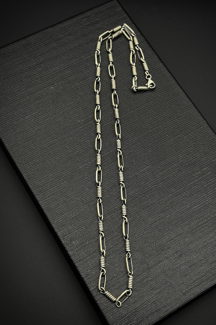 NVM FRNCH 925 Sterling Silver Italian Model Silver Color Men's Necklace FRJ30754-854-A - Richardson