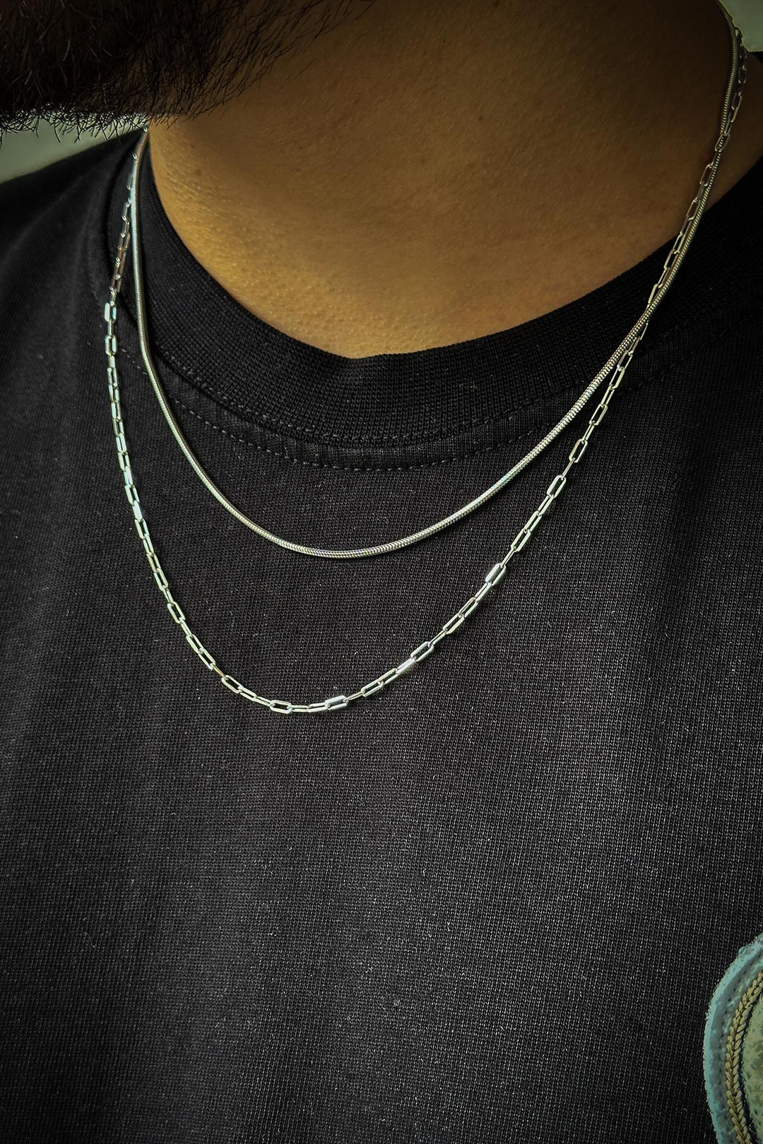 NVM FRNCH 925 Sterling Silver Italian Style Silver Color Men's Necklace FRJ30789-889-A - Millcreek