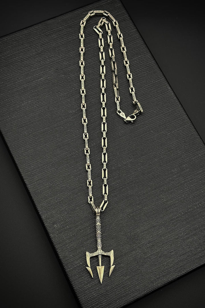 NVM FRNCH 925 Sterling Silver Italian Style Silver Color Men's Necklace FRJ30804-904-A - Vasto