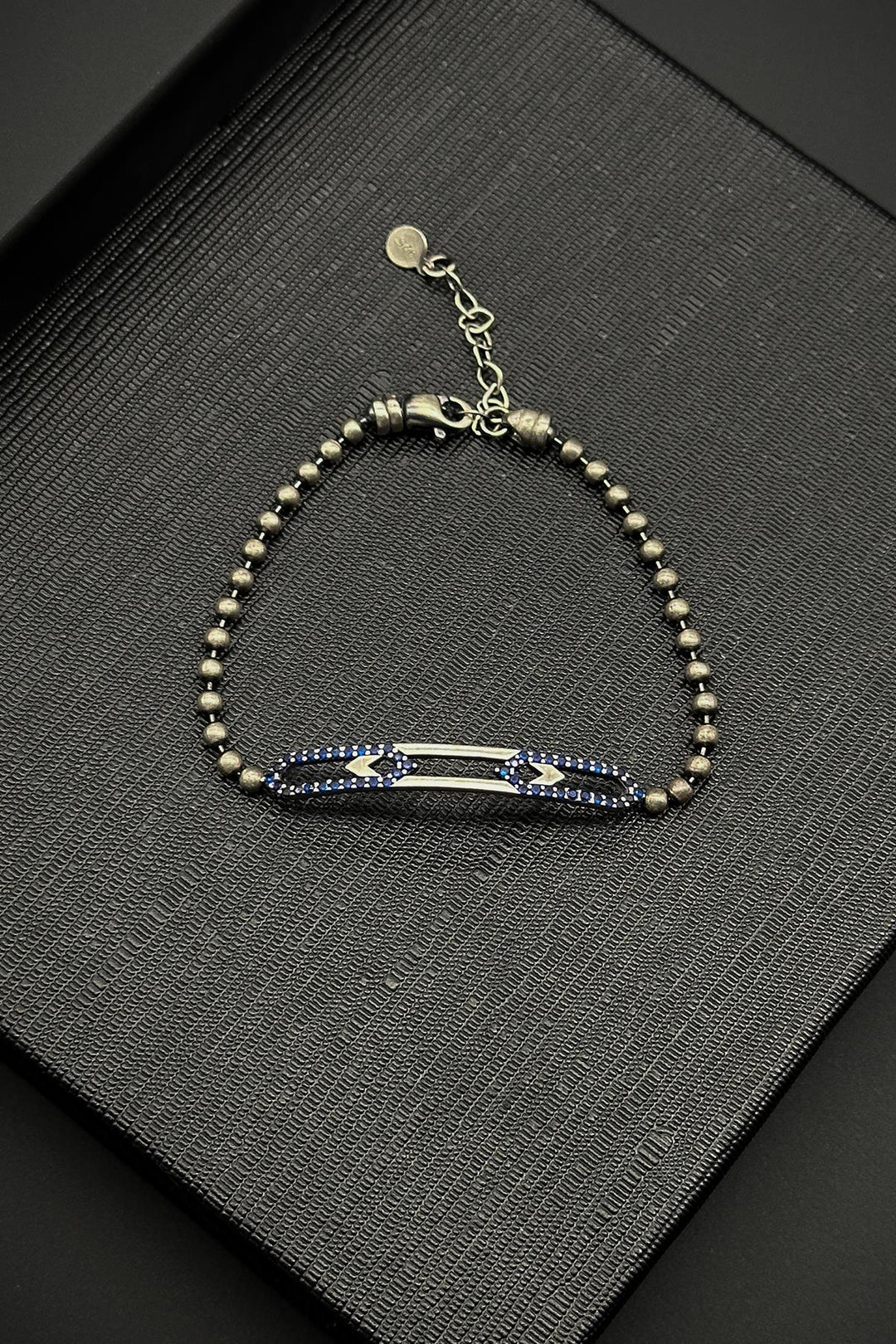 NVM FRNCH 925 Sterling Silver Italian Model Zircon Stone Silver Color Men's Bracelet FRJ12226-3226-AT - Ostend