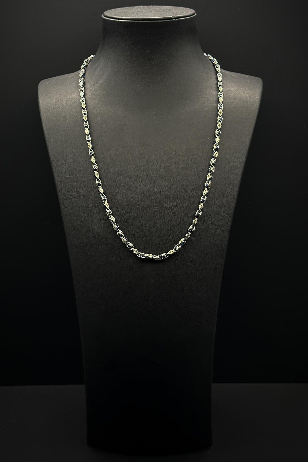 NVM FRNCH 925 Sterling Silver Italian Model Zircon Stone Silver Color Men's Necklace FRJ30768-868-L - Alphen aan den Rijn