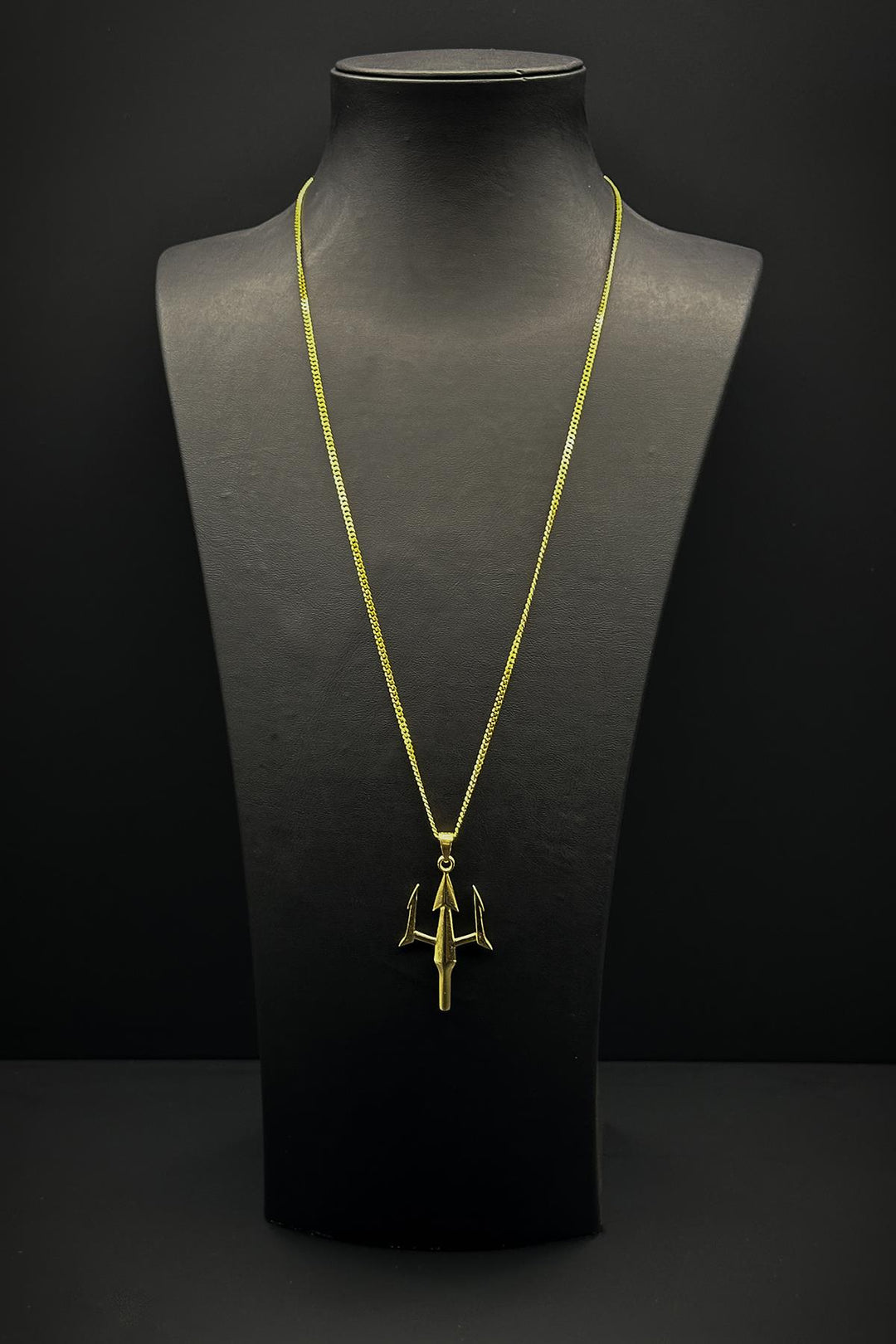 NVM FRNCH 925 Sterling Silver Poseidon Figured Gold Color Men's Necklace FRJ30730-830-G - Colorado Springs