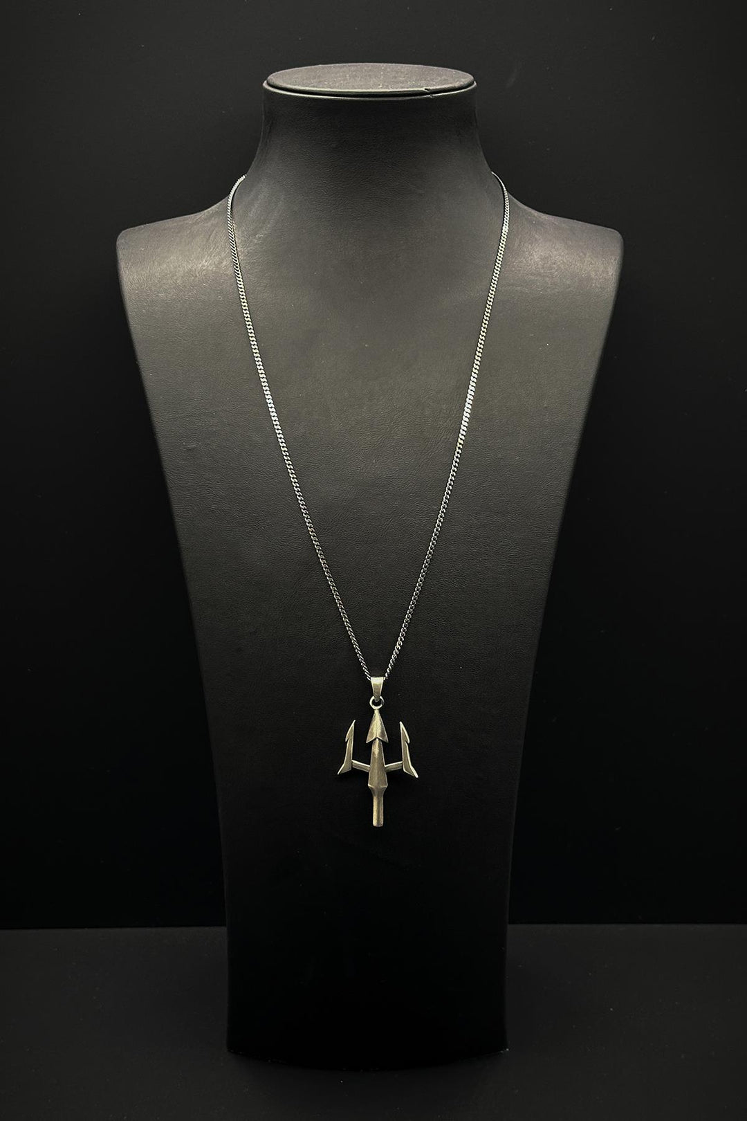 NVM FRNCH 925 Sterling Silver Poseidon Figured Antique Silver Color Men's Necklace FRJ30730-830-A2 - Yorba Linda