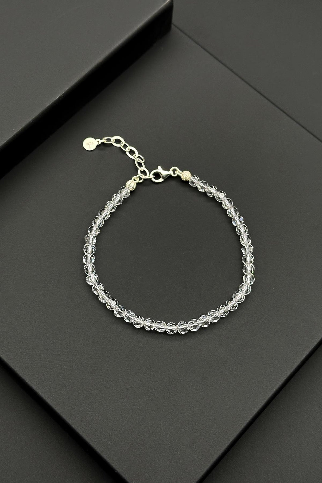 NVM FRNCH 925 Sterling Silver and Swarovski Stone White Color Men's Bracelet FRJ11994-2094-B - Lake Charles