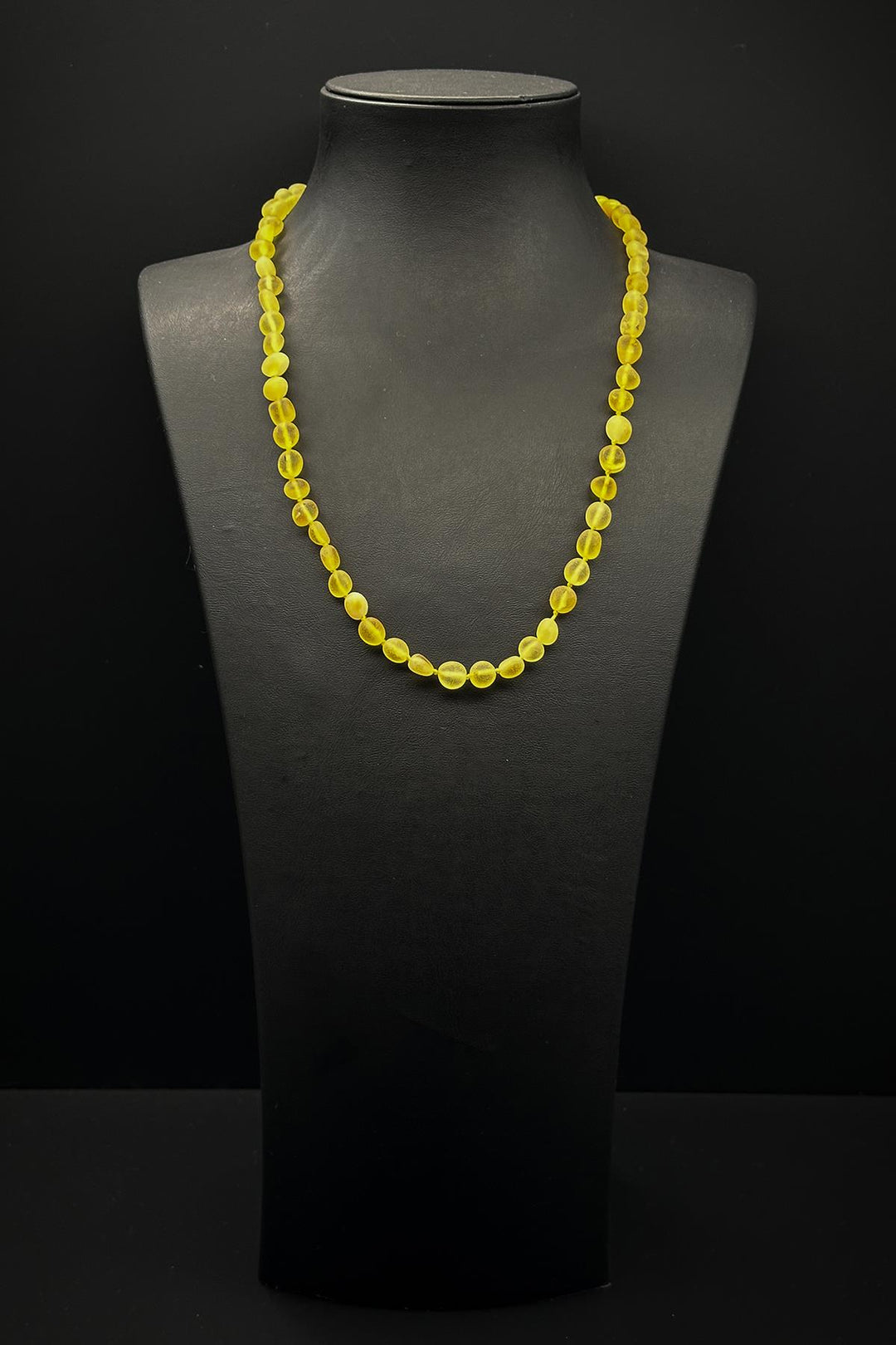 NVM FRNCH Droplet Amber Natural Stone Yellow Color Men's Necklace FRJ30745-845-S - Jackson