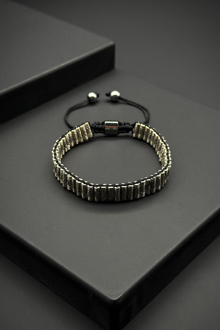 NVM FRNCH Tibetan Model Silver Color Men's Bracelet FRJ11984-2084-A - Lucca