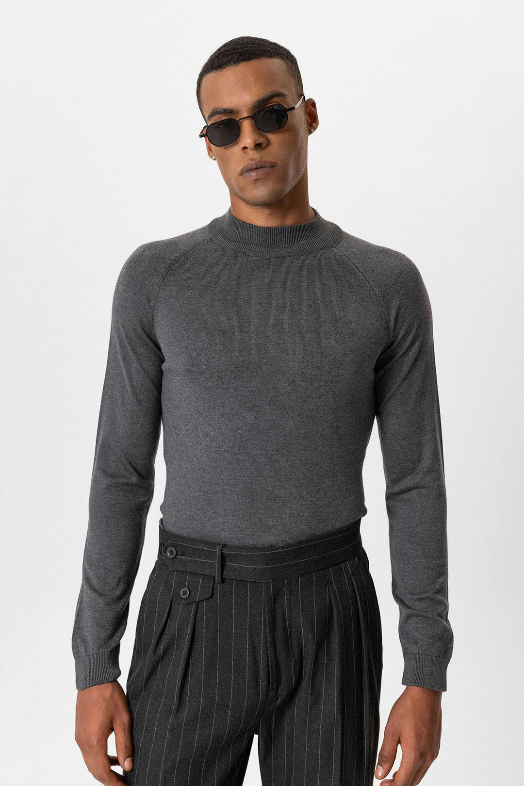 ANT Antioch Smoke Half Neck Men's Sweater - Xico
