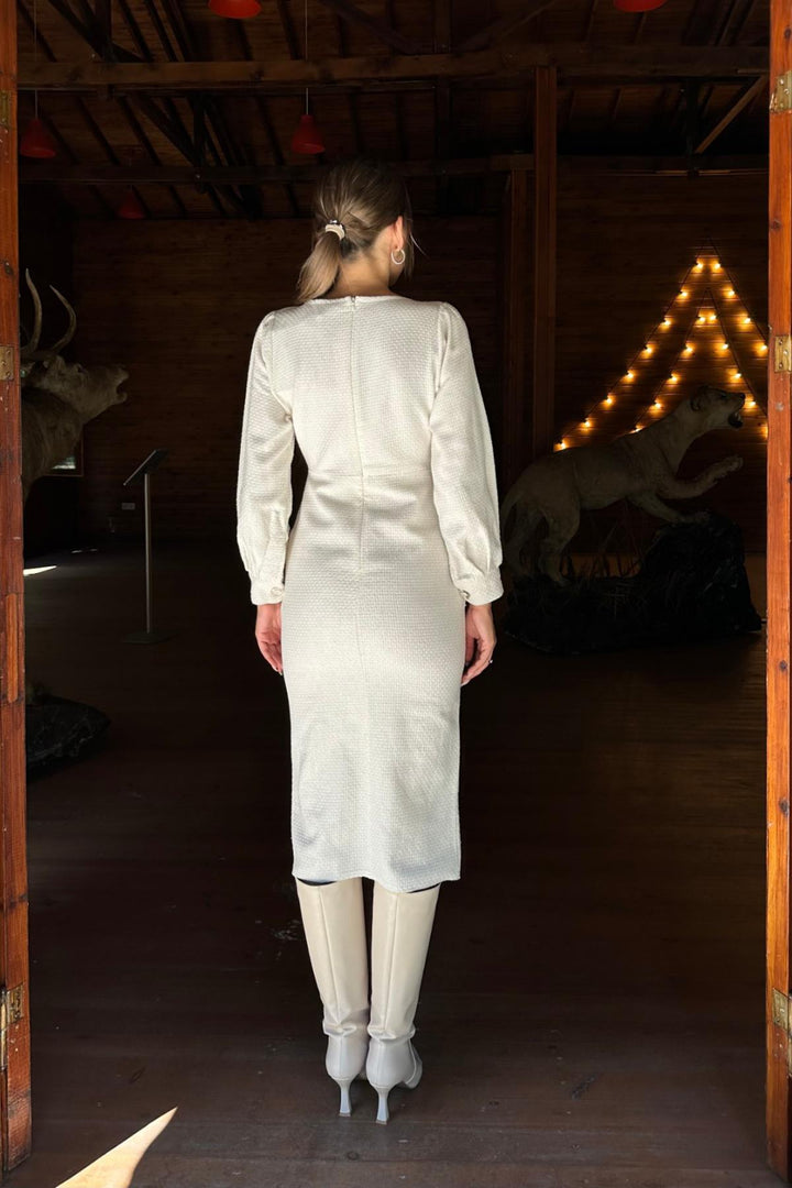 ELS Wide Neck Dress - Ecru - Daytona Beach