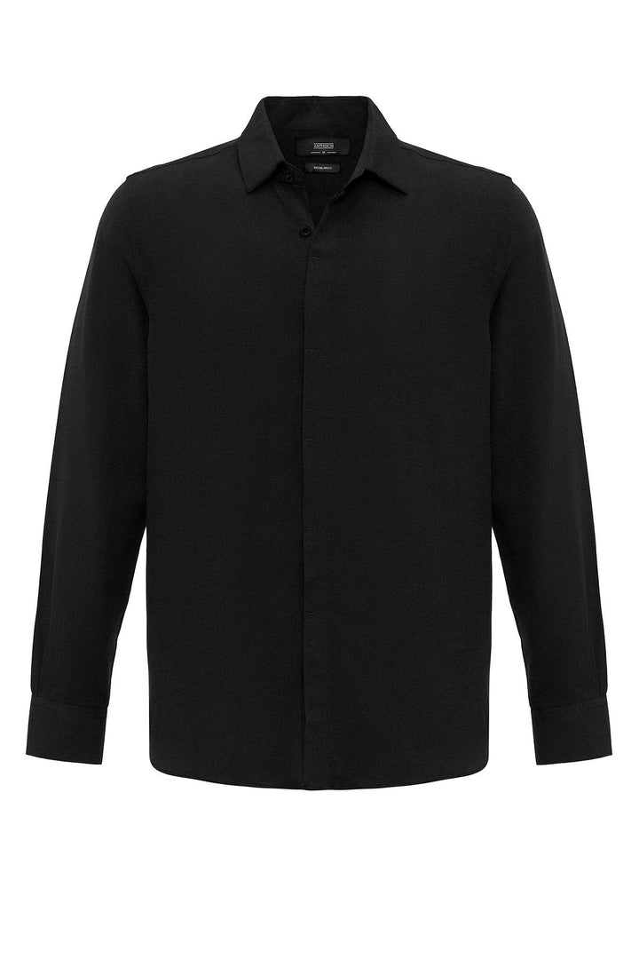 ANT Hidden Button Linen Blend Men's Shirt - Minot