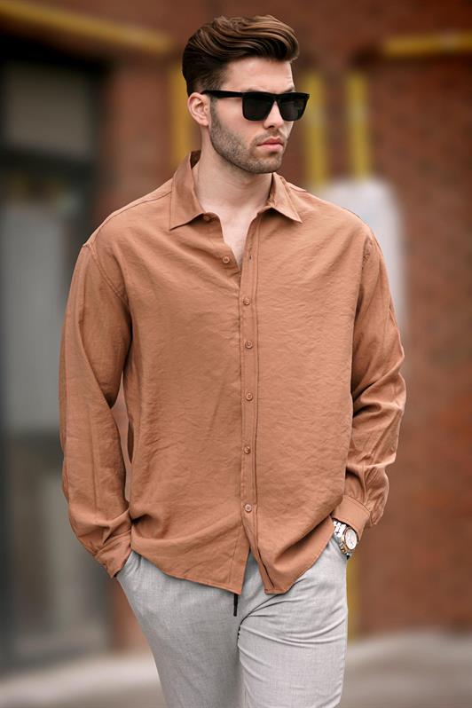 MDX Camel Long Sleeve Oversize Men's Shirt 6733 - Roseville