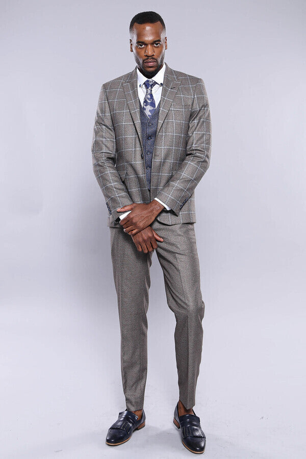 WSS Vested Grey Men Suit  - Siegburg
