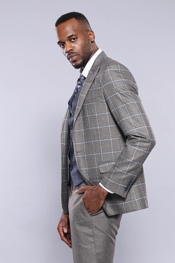 WSS Vested Grey Men Suit  - Siegburg