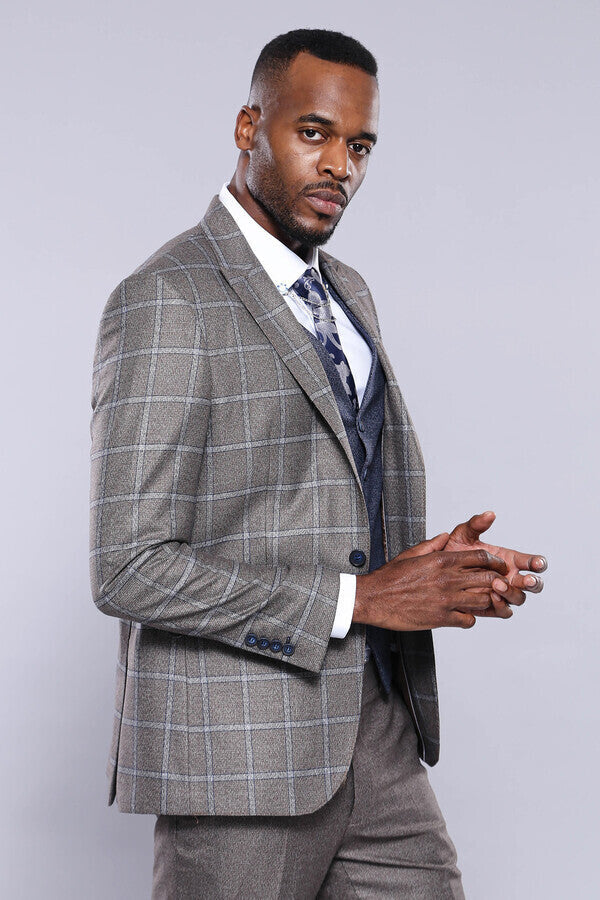 WSS Vested Grey Men Suit  - Siegburg