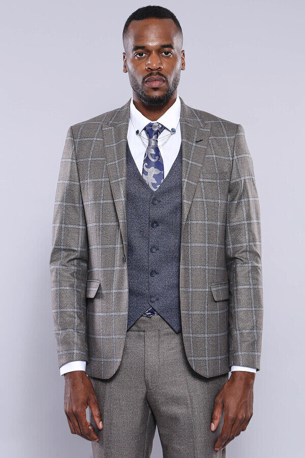WSS Vested Grey Men Suit  - Siegburg