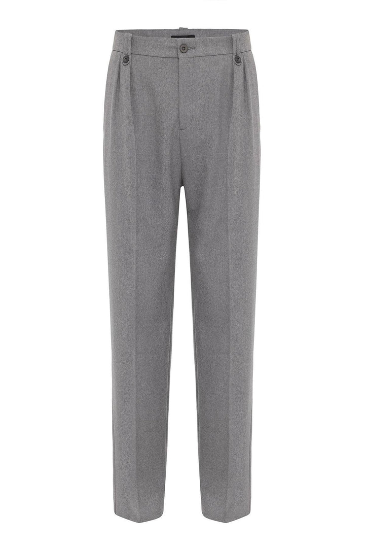 ANT Antioch Gray Double Pleated High Waist Men's Pants - Ciudad Guzmán