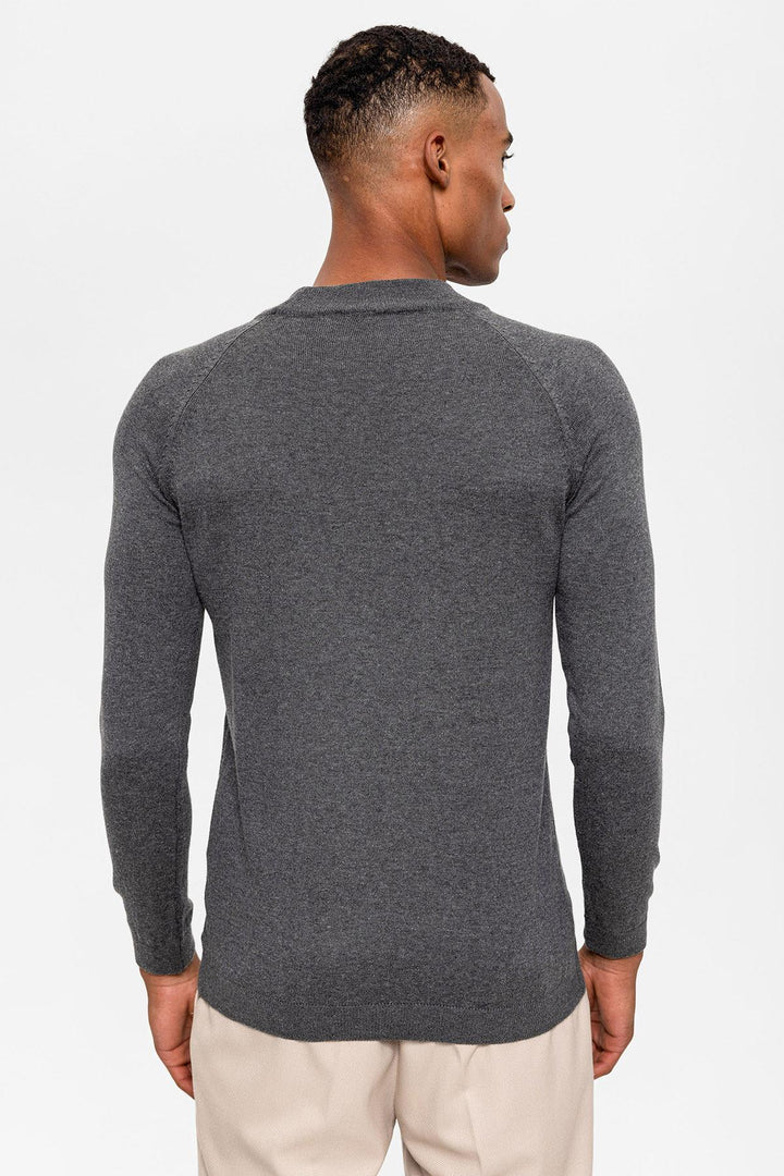 ANT Antioch Gray Melange Half-Zip Men's Sweater - Urbandale