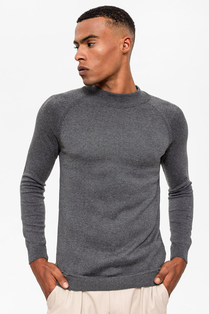 ANT Antioch Gray Melange Half-Zip Men's Sweater - Urbandale