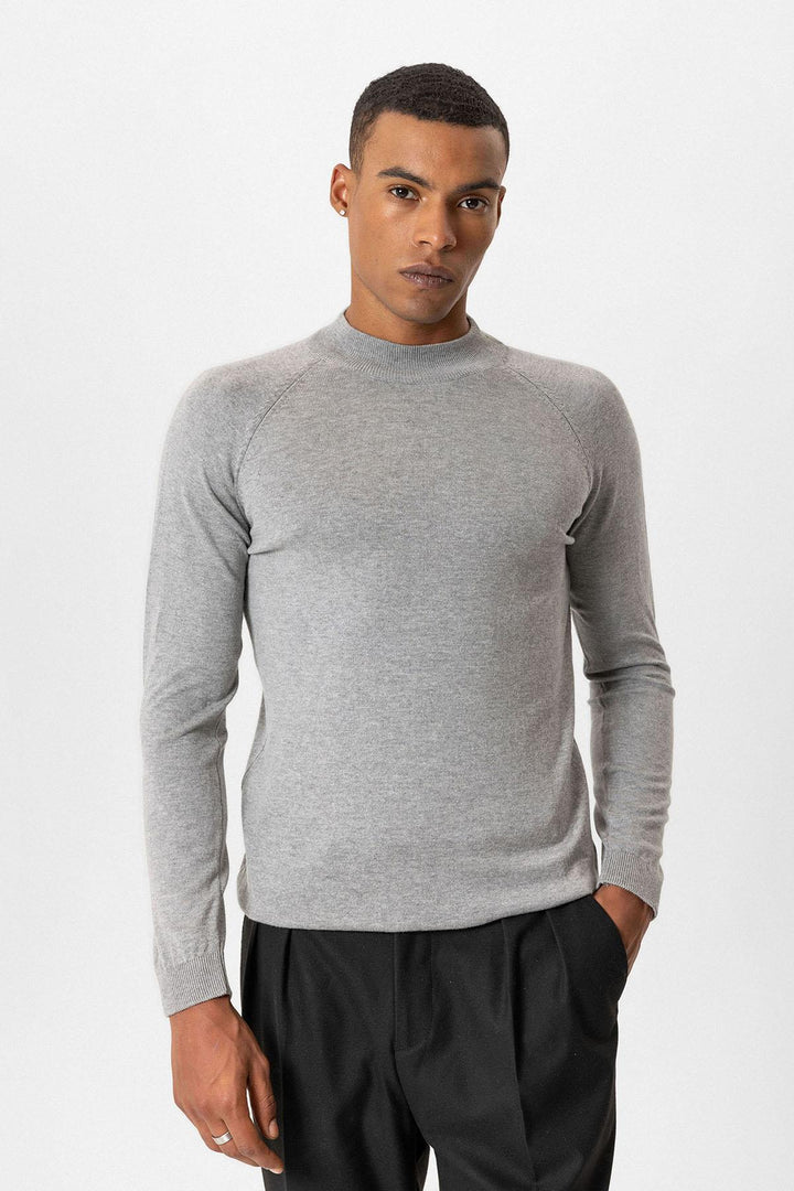 ANT Antioch Gray Melange Half-Zip Men's Sweater - Urbandale