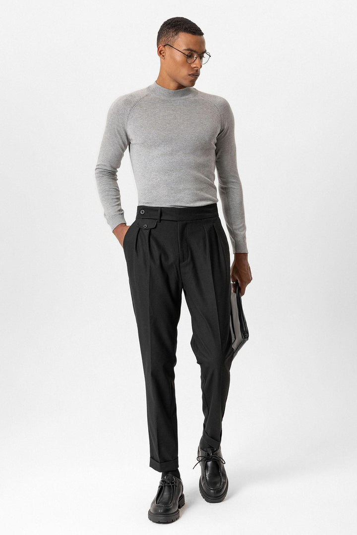 ANT Antioch Gray Melange Half-Zip Men's Sweater - Urbandale