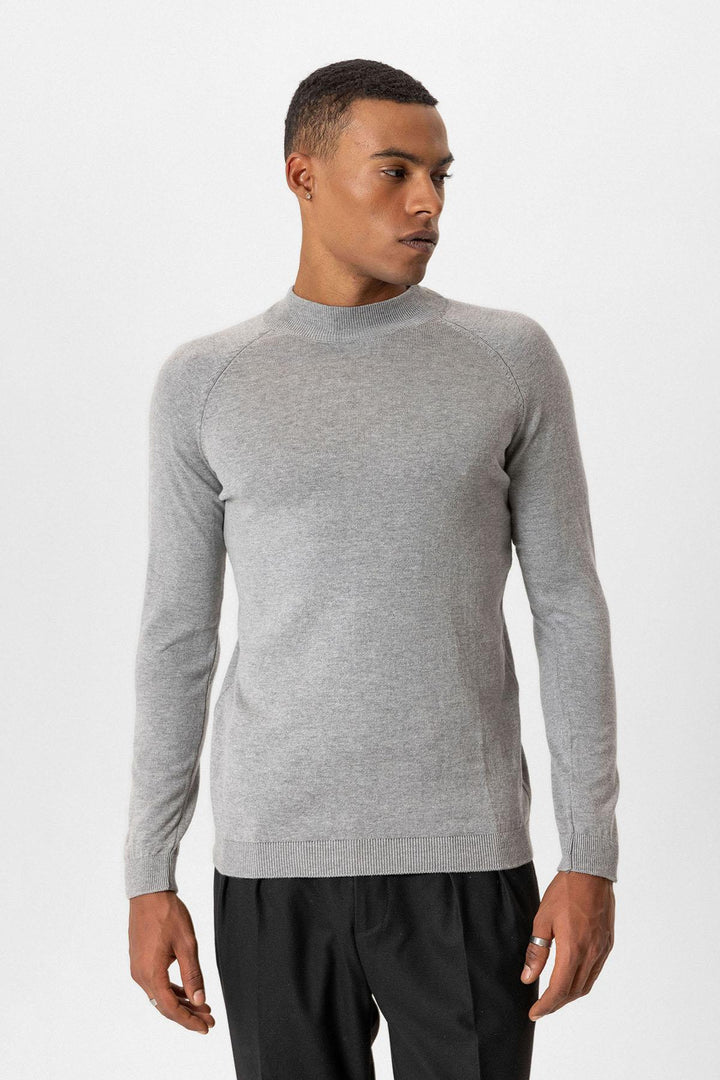 ANT Antioch Gray Melange Half-Zip Men's Sweater - Urbandale
