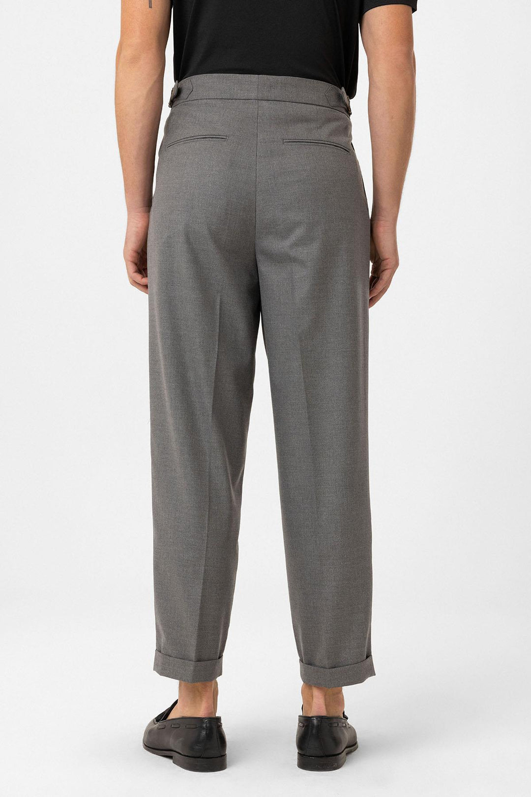 ANT Antioch Gray Pleated High Waist Men's Pants - Mount Vernon