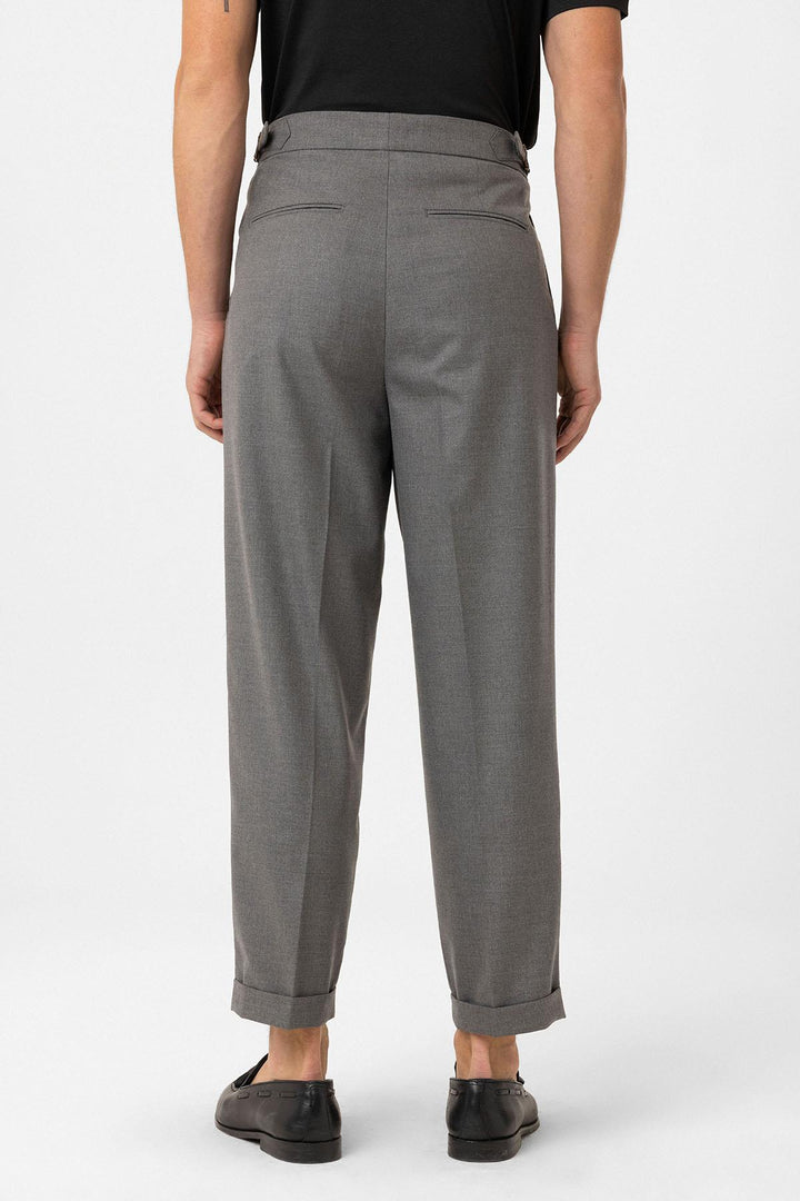 ANT Antioch Gray Pleated High Waist Men's Pants - Mount Vernon