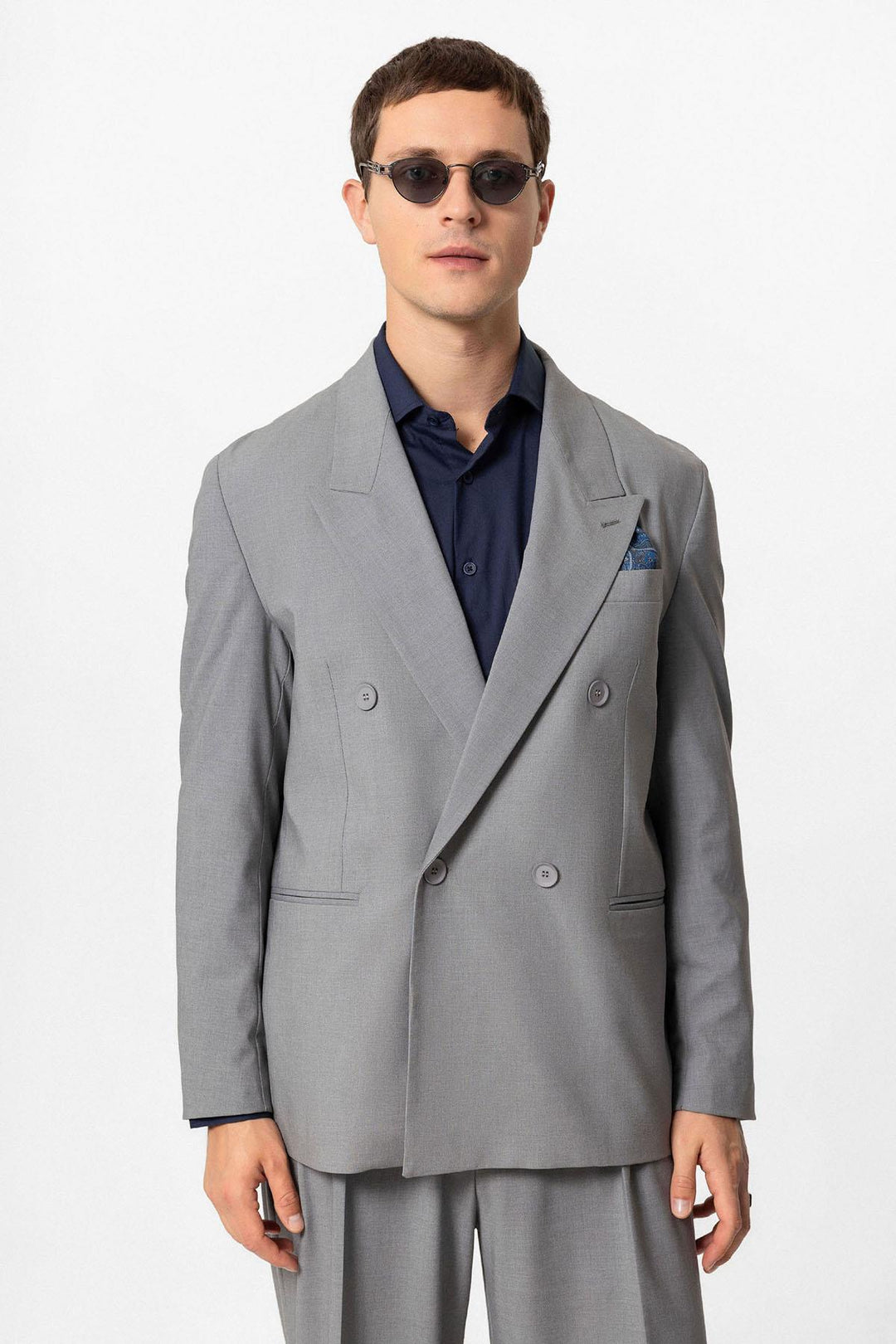 ANT Single Button Double-breasted Men's Blazer Jacket - Mettmann