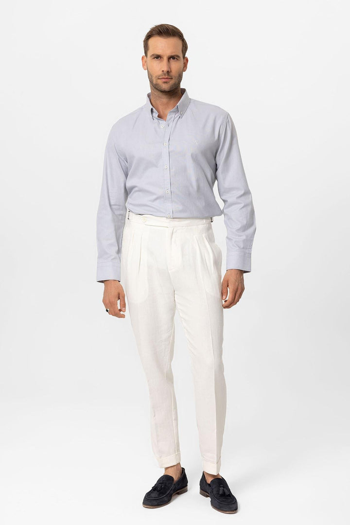ANT Slim Fit Men's Shirt with Buttoned Collar - Den Helder
