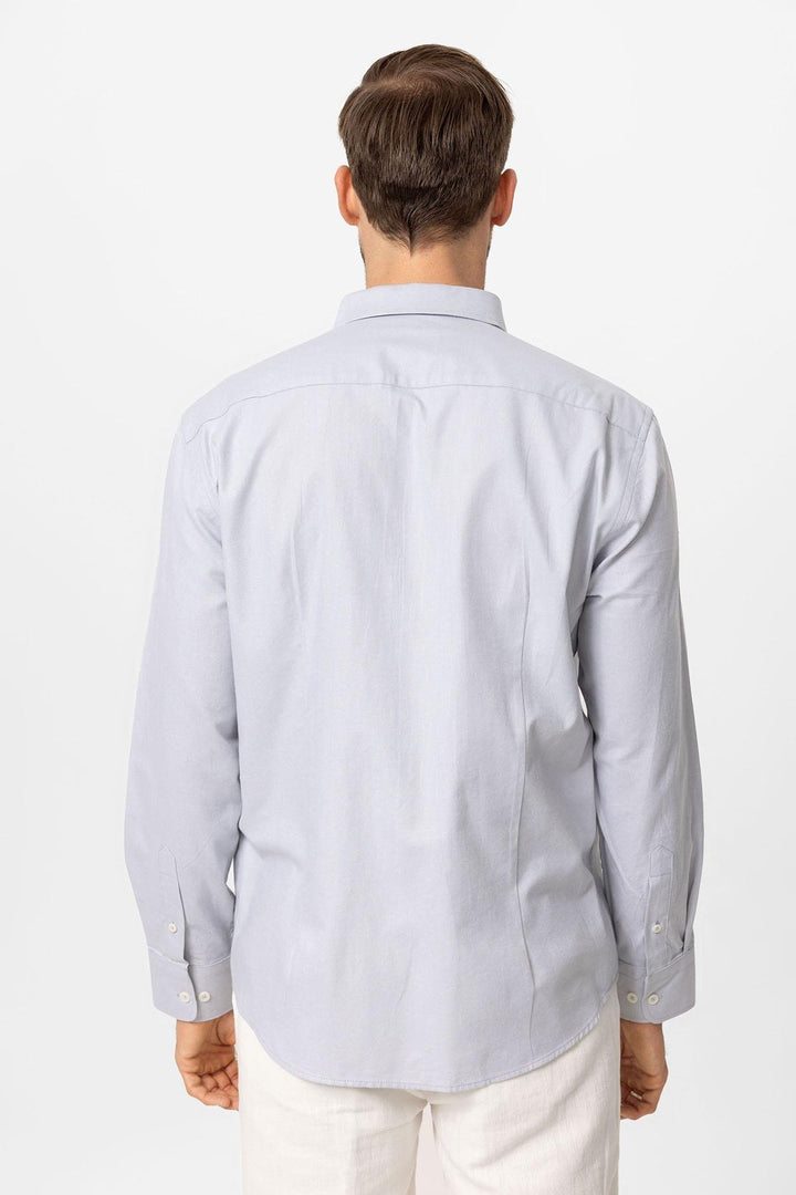 ANT Slim Fit Men's Shirt with Buttoned Collar - Den Helder