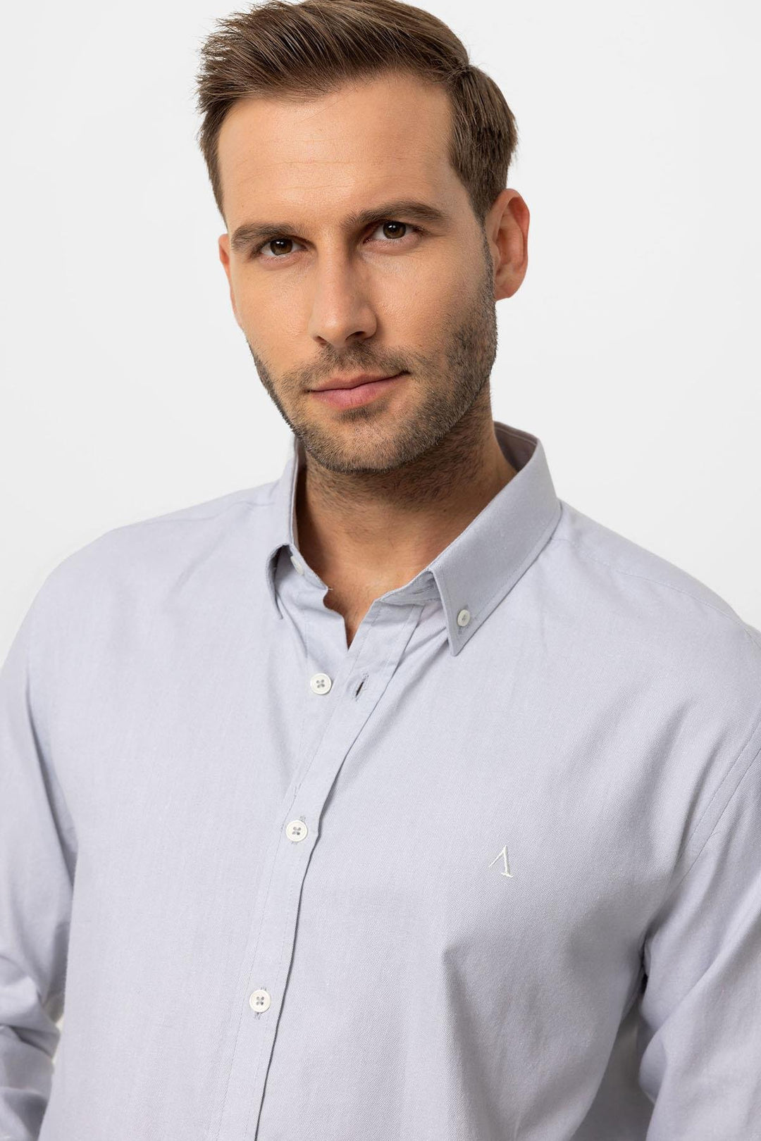 ANT Slim Fit Men's Shirt with Buttoned Collar - Den Helder