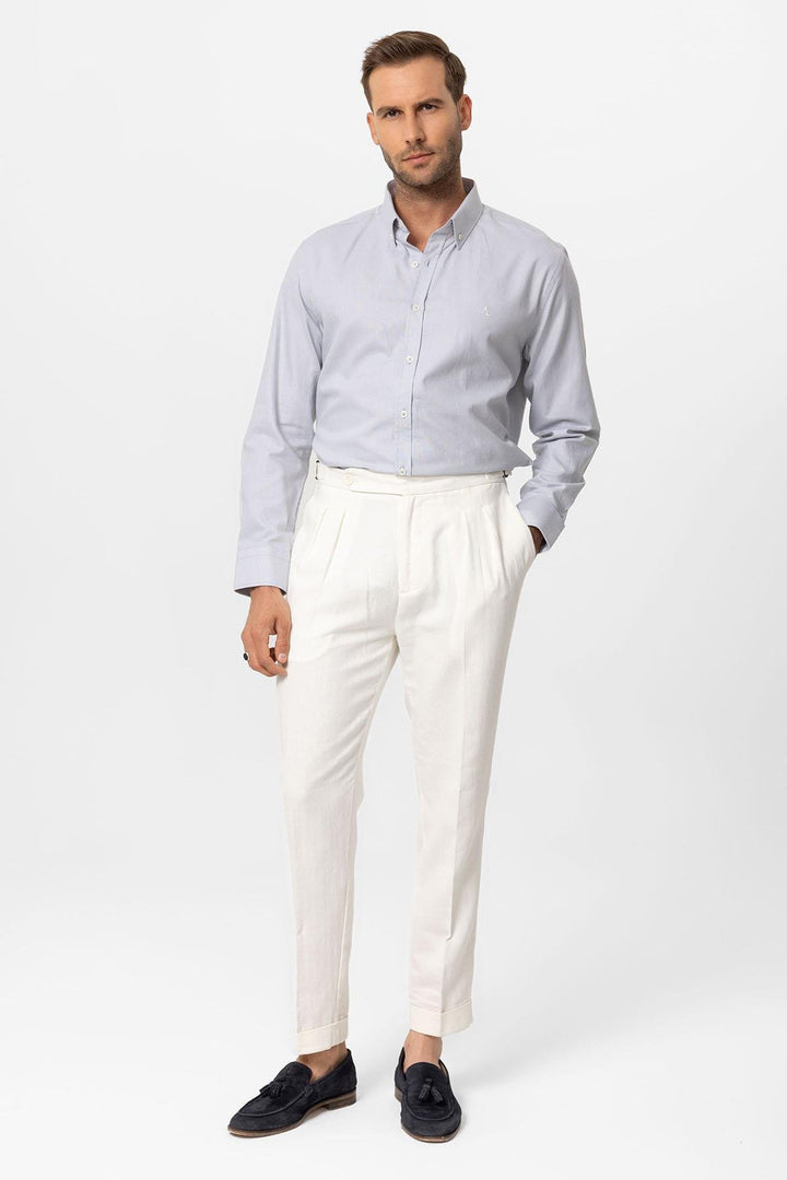 ANT Slim Fit Men's Shirt with Buttoned Collar - Den Helder