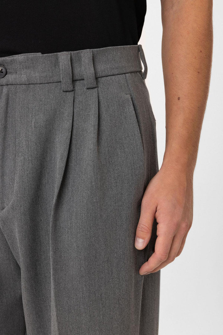 ANT Antioch Gray High Waist Relax Fit Pleated Men's Pants - Caldwell