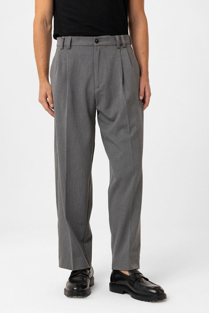 ANT Antioch Gray High Waist Relax Fit Pleated Men's Pants - Caldwell