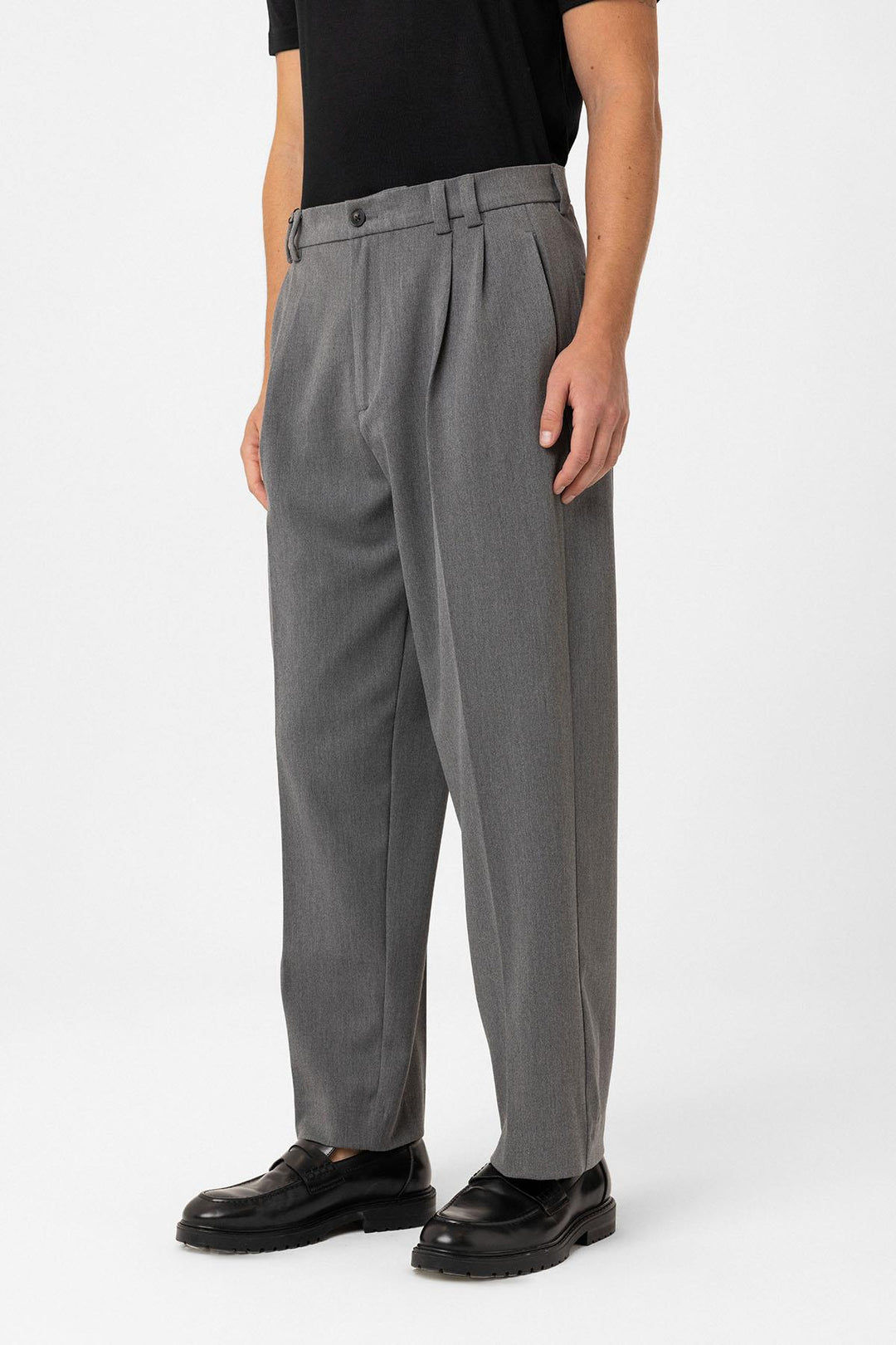 ANT Antioch Gray High Waist Relax Fit Pleated Men's Pants - Caldwell
