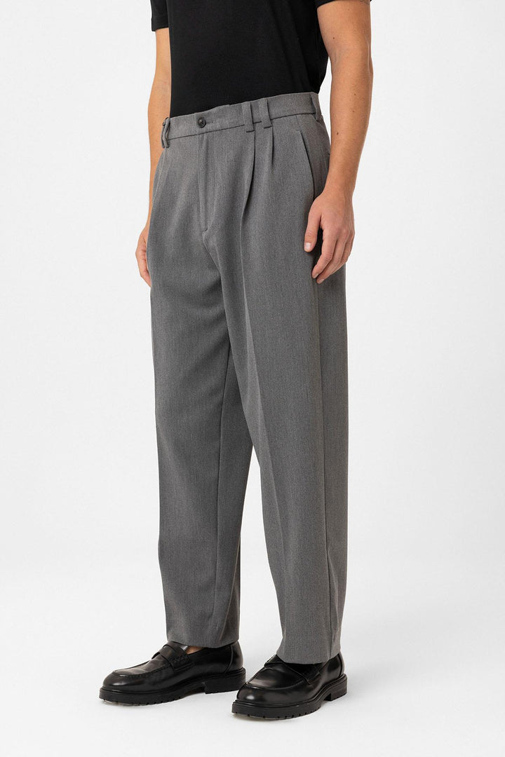 ANT Antioch Gray High Waist Relax Fit Pleated Men's Pants - Caldwell