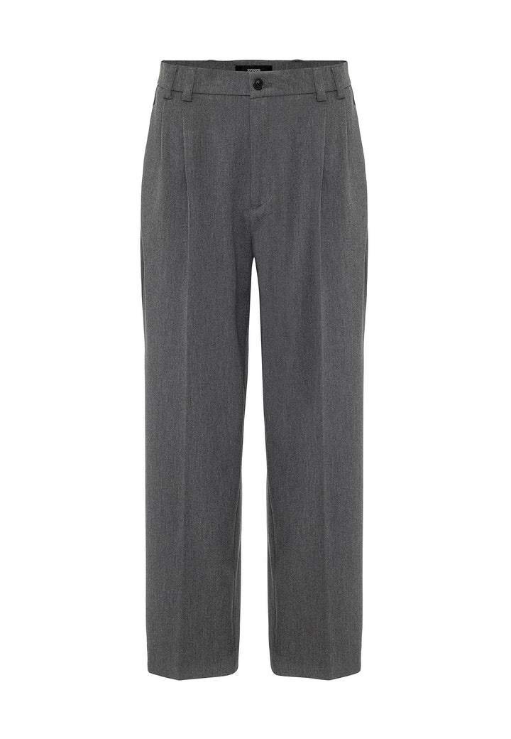 ANT Antioch Gray High Waist Relax Fit Pleated Men's Pants - Caldwell