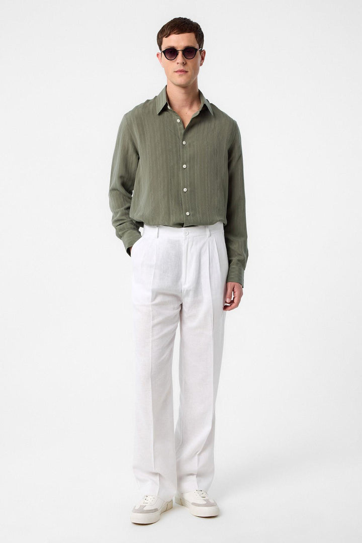 ANT Antioch Striped and Textured Men's Shirt - Farmington Hills