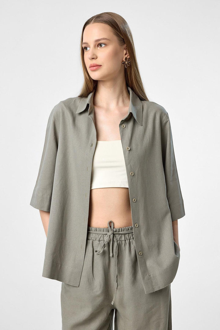 ANT Antioch Linen Cotton Blend Women's Shirt - Bundaberg