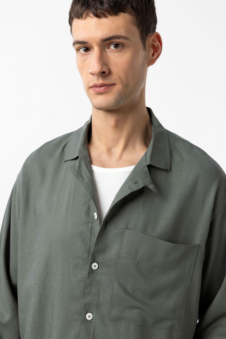 ANT Antioch Relax Fit Men's Shirt with Linen and Cotton Blend - Horsham