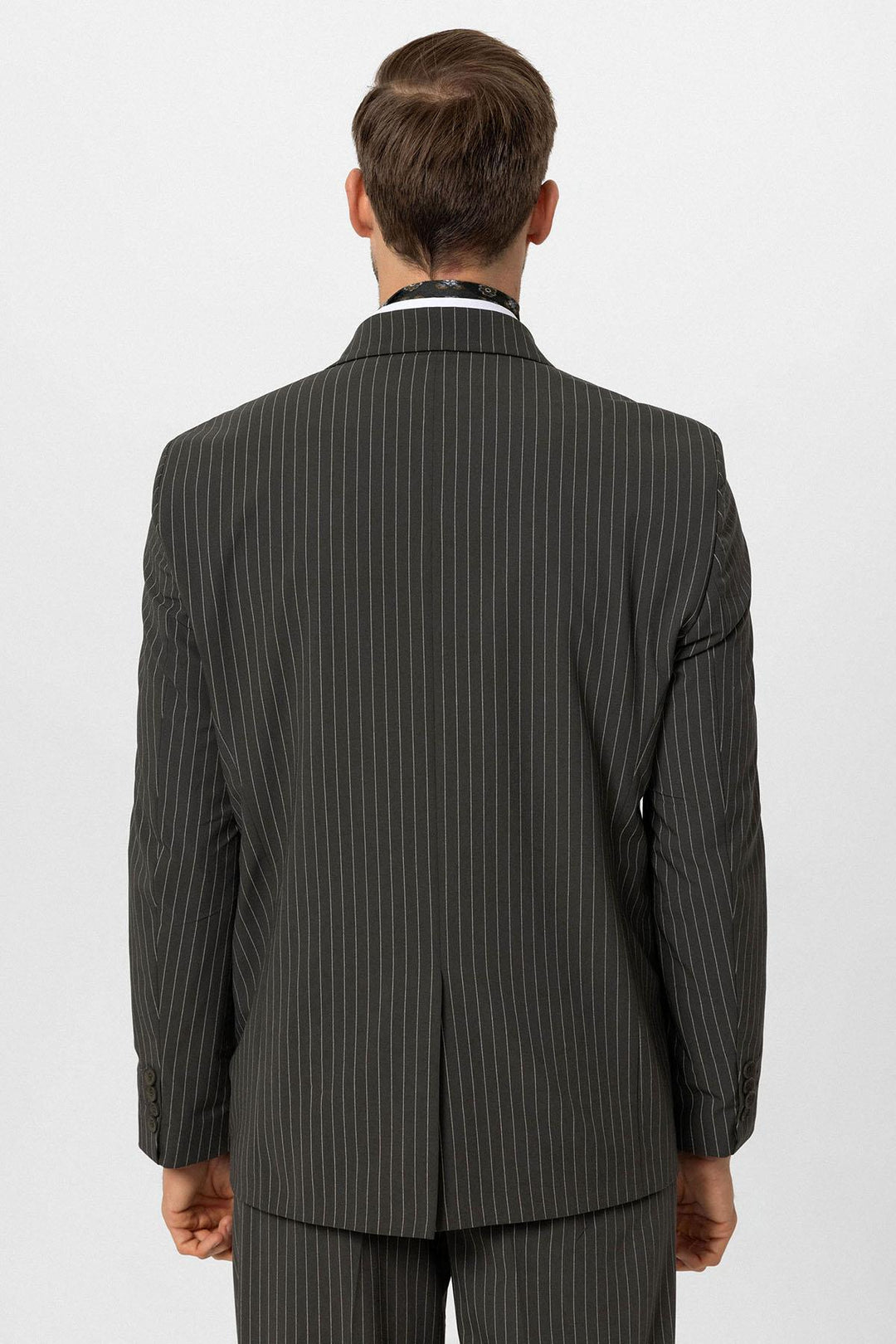 ANT Double-breasted Closure Striped Men's Blazer Jacket - Wentzville