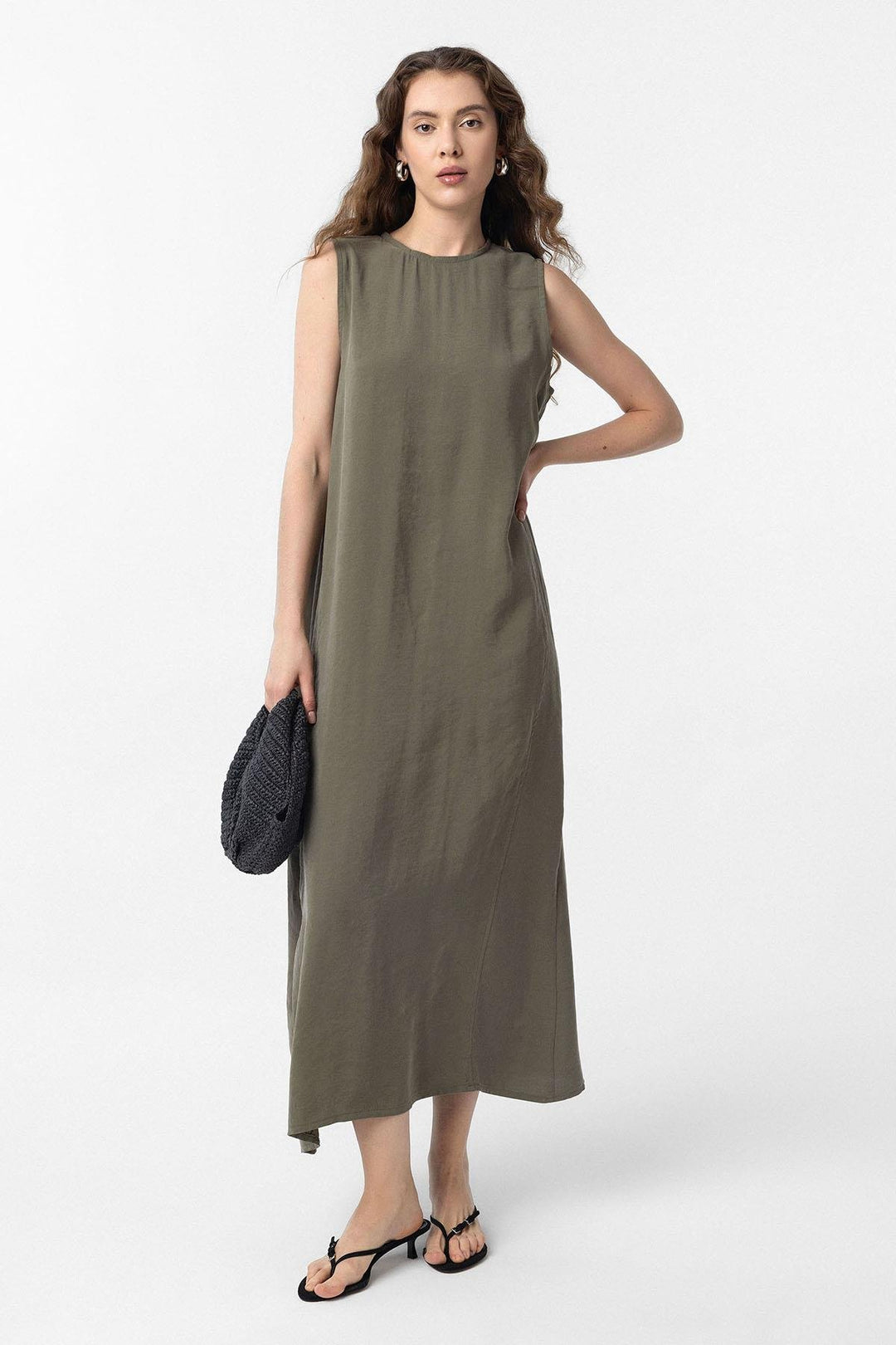 ANT Antioch Haki Modal Midi Women's Dress - Cuxhaven