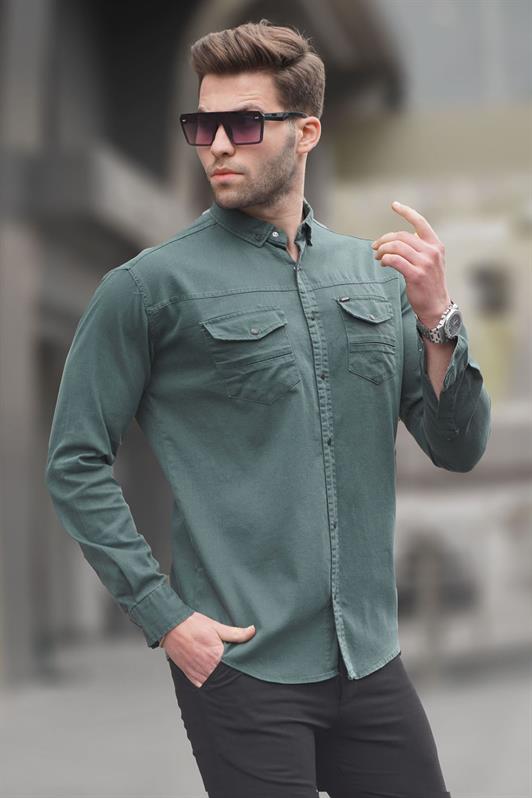 MDX Haki Comfort Fit Gabardine Men's Shirt 6810 - Manhattan